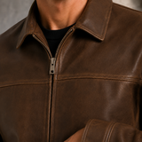 Philip-Hayes Leather Jacket - Lead Product Detail