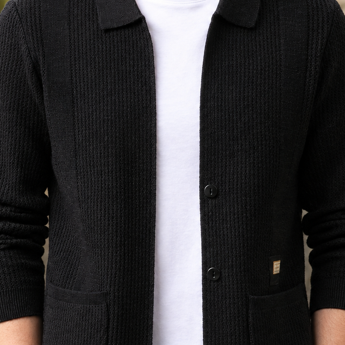 Fulbert-Flynn Collared Cardigan - Lead Product Detail
