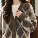 Evadne-Belle Argyle Cardigan - Lead Product Detail