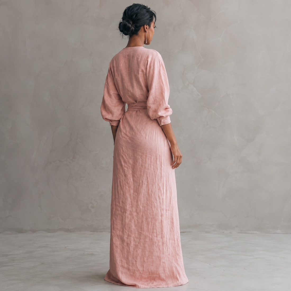 Astrid Wrap Maxi Dress - Lead Alternate View
