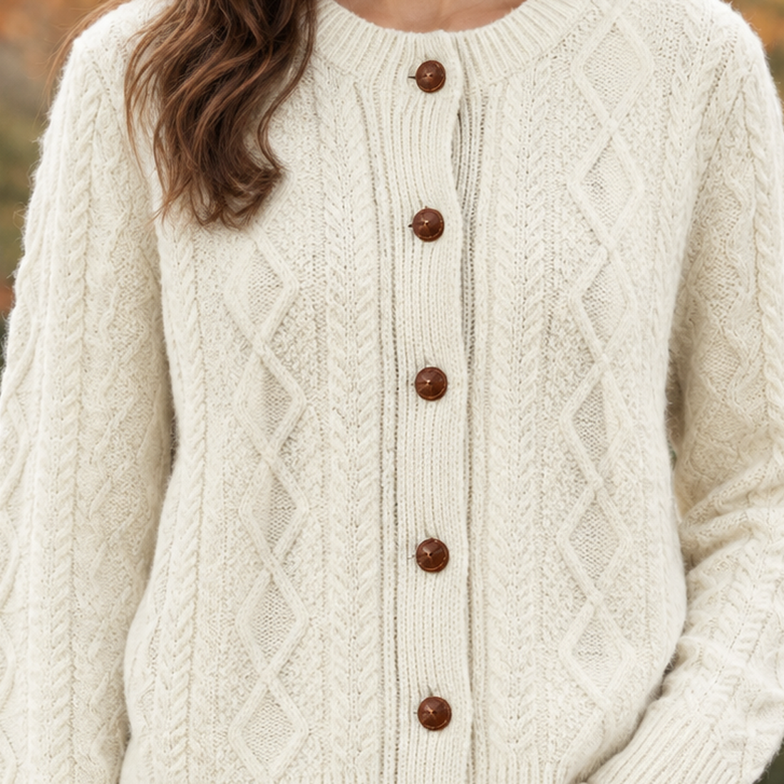 Xenia-Sage Wool Cardigan - Lead Product Detail