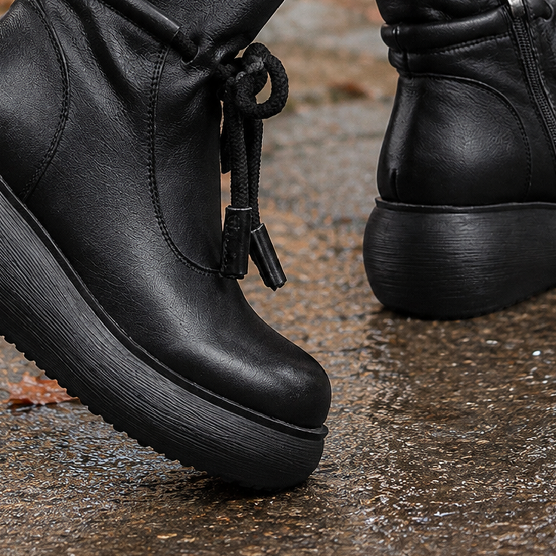 Lazzari-Verona Platform Boots - Lead Product Detail