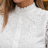 Chiara-Jane High Neck Blouse - Lead Product Detail