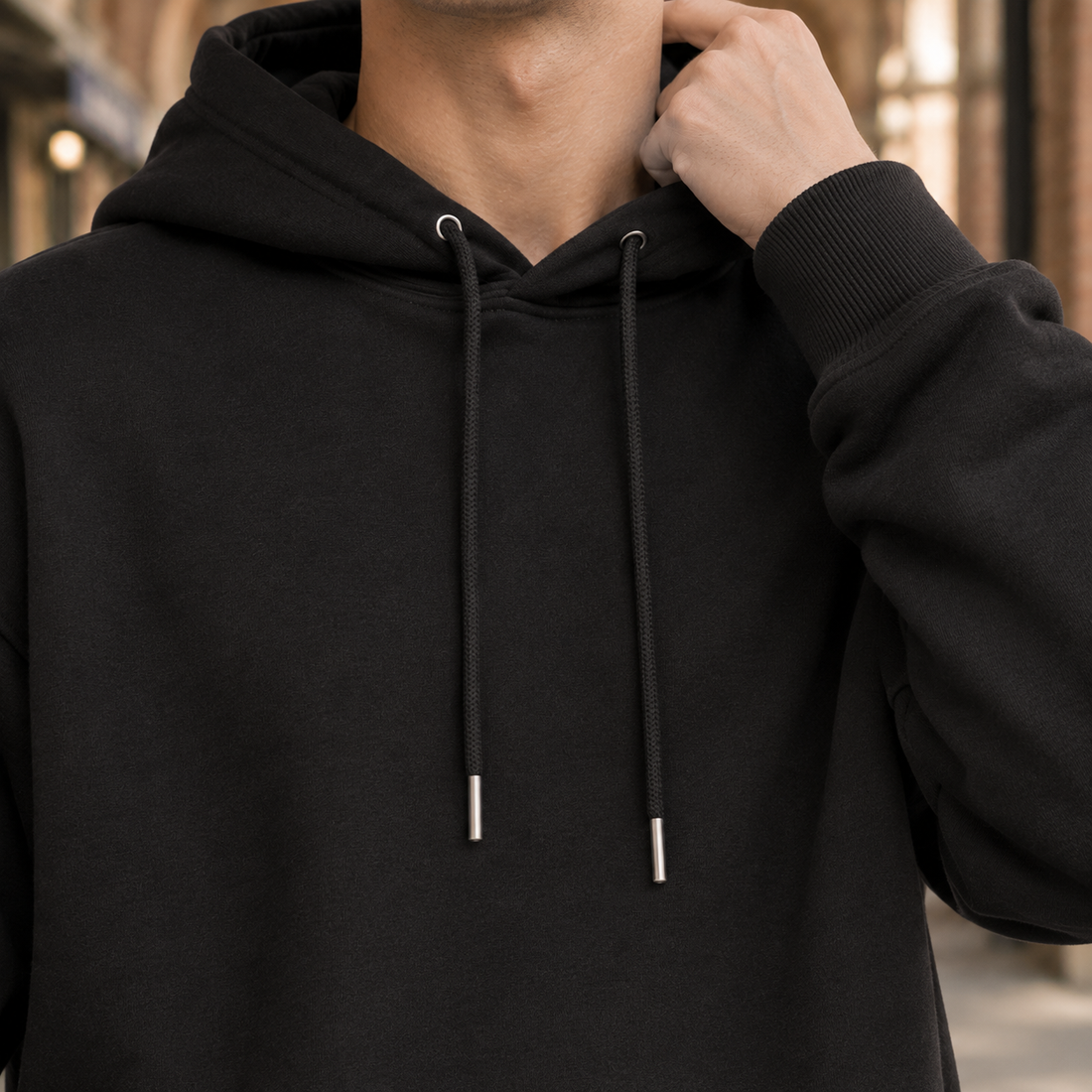 Eamon Hooded Hoodie - Lead Product Detail