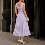 Verity Draped Midi Dress - Lead Alternate View