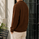 August Cable Knit Sweater - Lead Alternate View