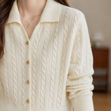 Livia-Rose Cable Knit Cardigan - Lead Product Detail