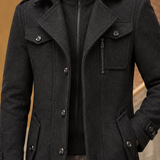 Benoit-Reid Double Collar Coat - Lead Product Detail