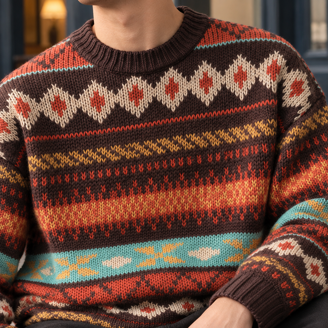 Reece Fair Isle Sweater - Lead Product Detail