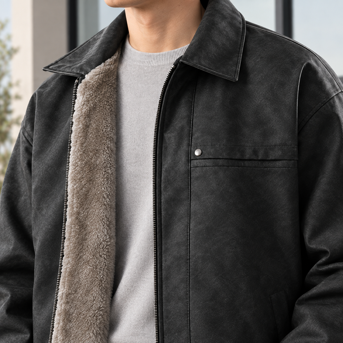 Rory Lined Zip Jacket - Lead Product Detail