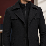 Bartholomew Double Collar Coat - Lead Product Detail