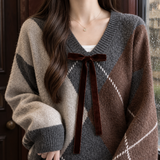 Lola-Belle Argyle Sweater - Lead Product Detail