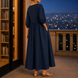 Annabel Smock Maxi Dress - Lead Alternate View