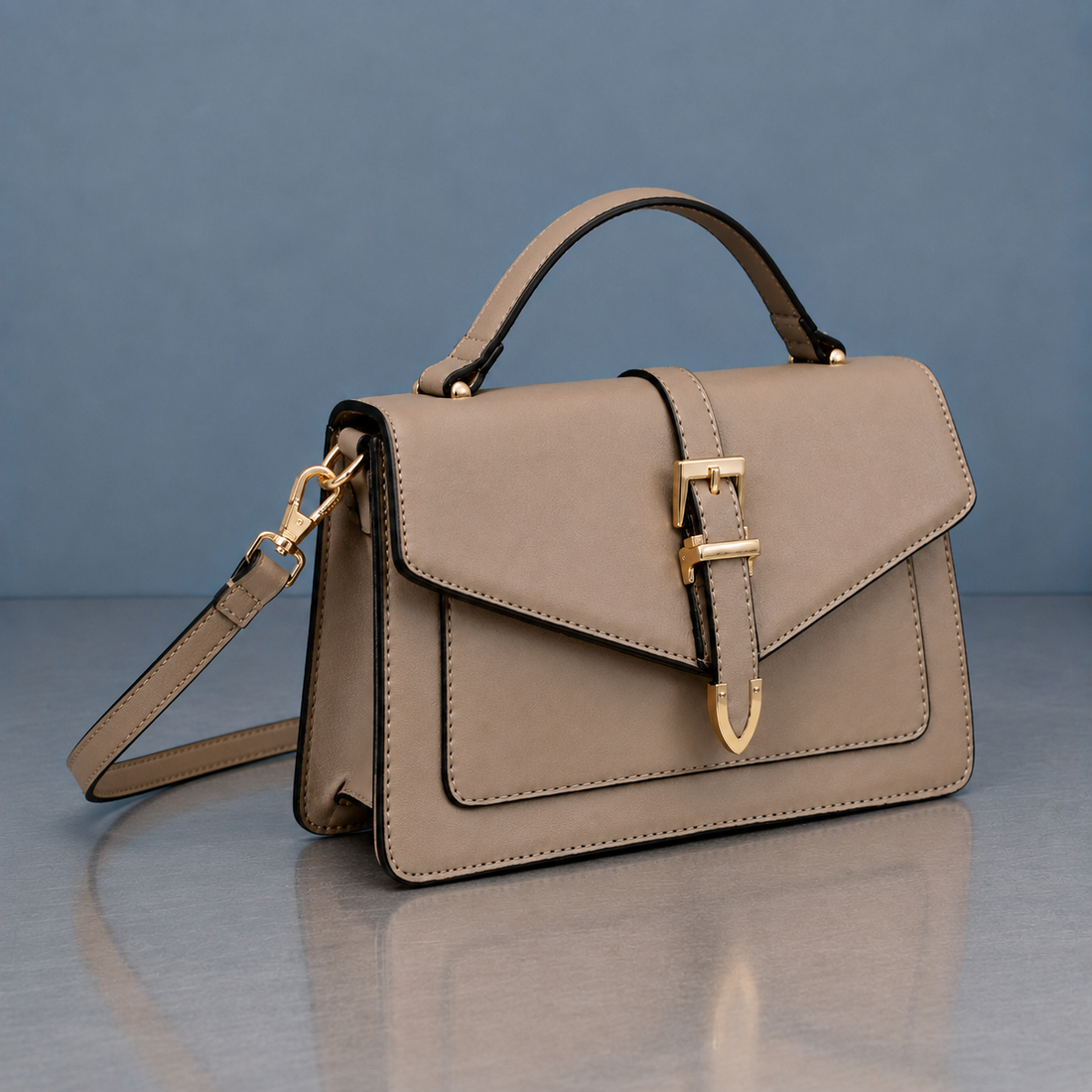 Arcuri Structured Satchel - Lead Alternate View