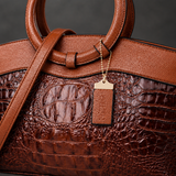 Venturi Croc Embossed Handbag - Lead Product Detail