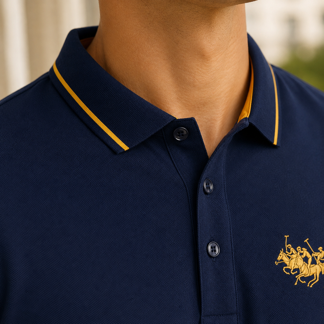 Samson-Hayes Tipped Polo - Lead Product Detail