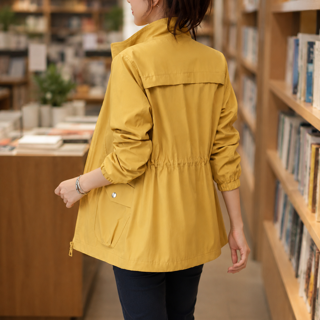 Ottilie Drawstring Jacket - Lead Alternate View