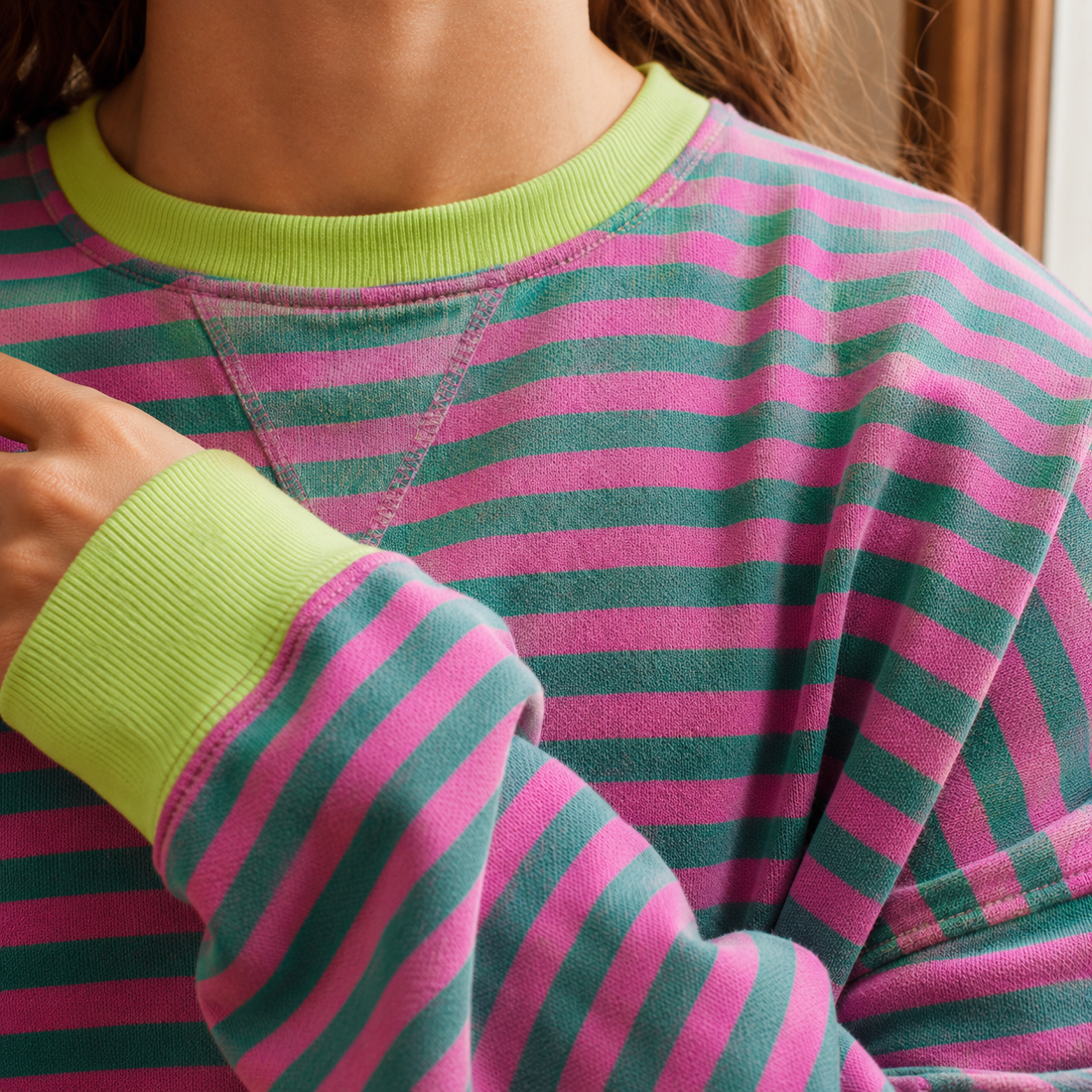 Florian-Wade Striped Sweater - Lead Product Detail