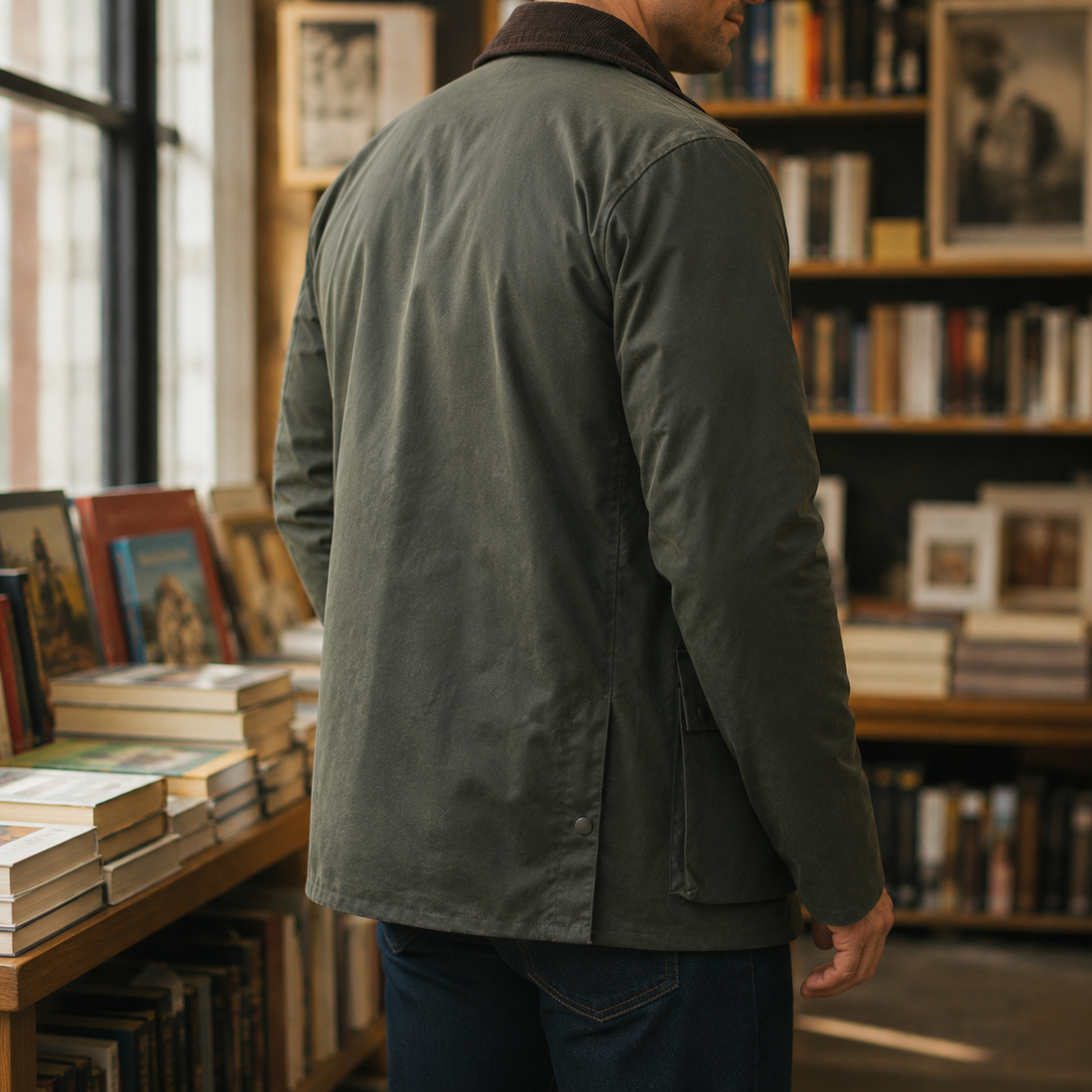 Conrad Waxed Jacket - Lead Alternate View