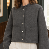 Serena-Eve Stand Collar Jacket - Lead Product Detail