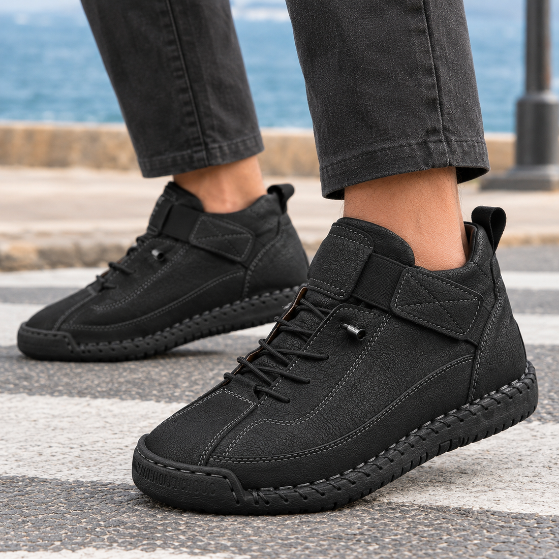 Parodi Stitched Sneakers - Lead Product Detail