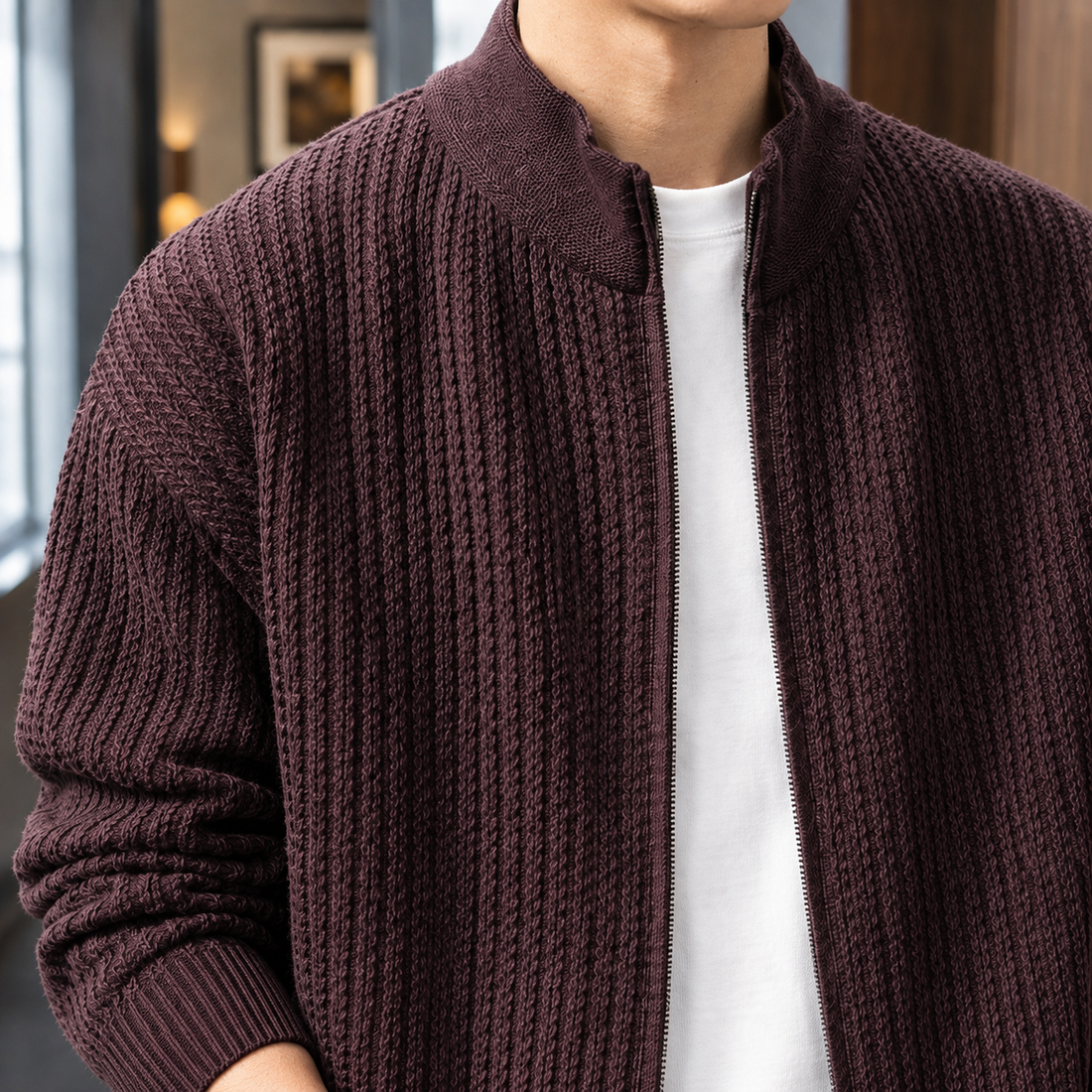 Reece-Lane Ribbed Jacket - Lead Product Detail
