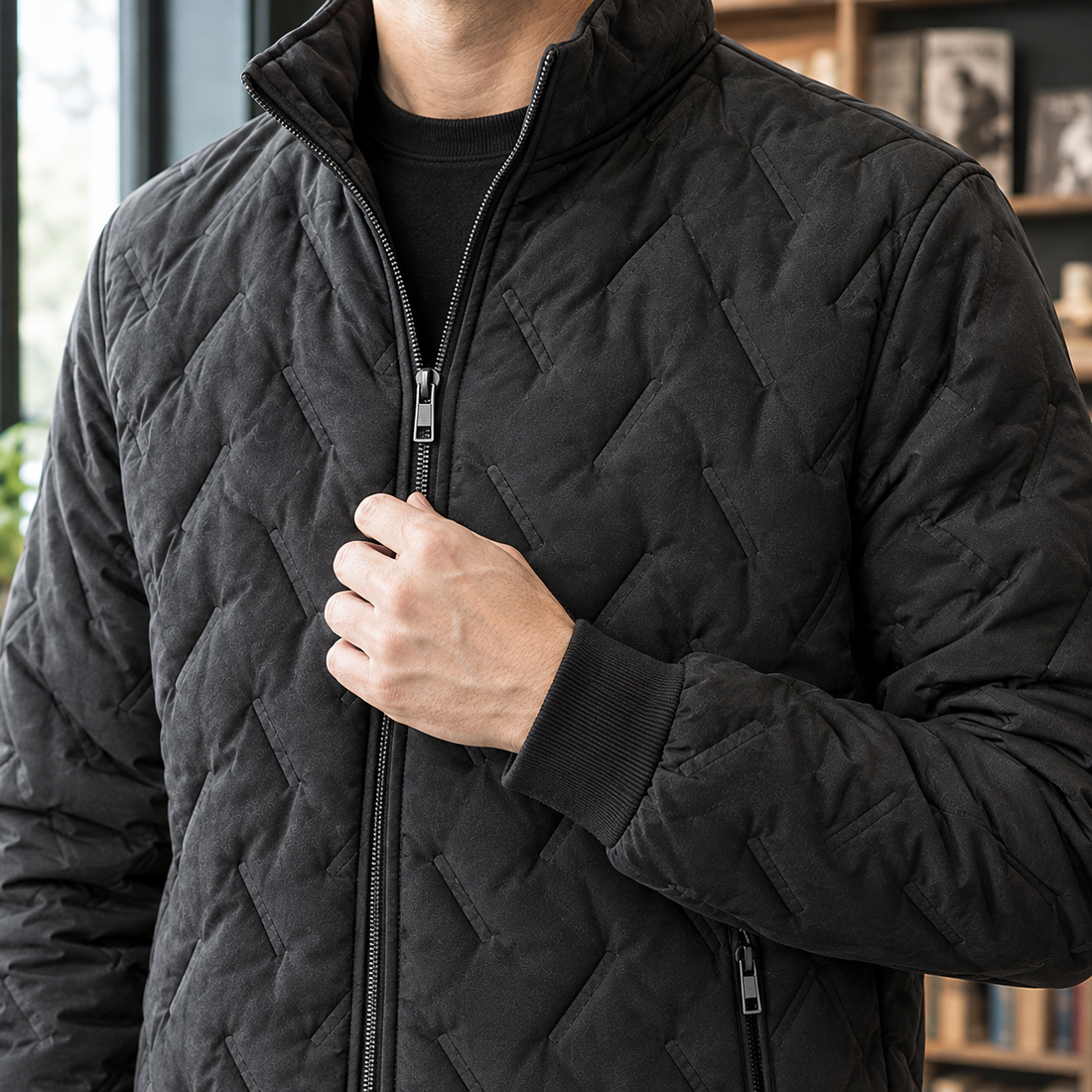 Dominic-Scott Quilted Jacket - Lead Product Detail