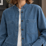 Ingrid-Mae Pleated Hem Overshirt - Lead Product Detail