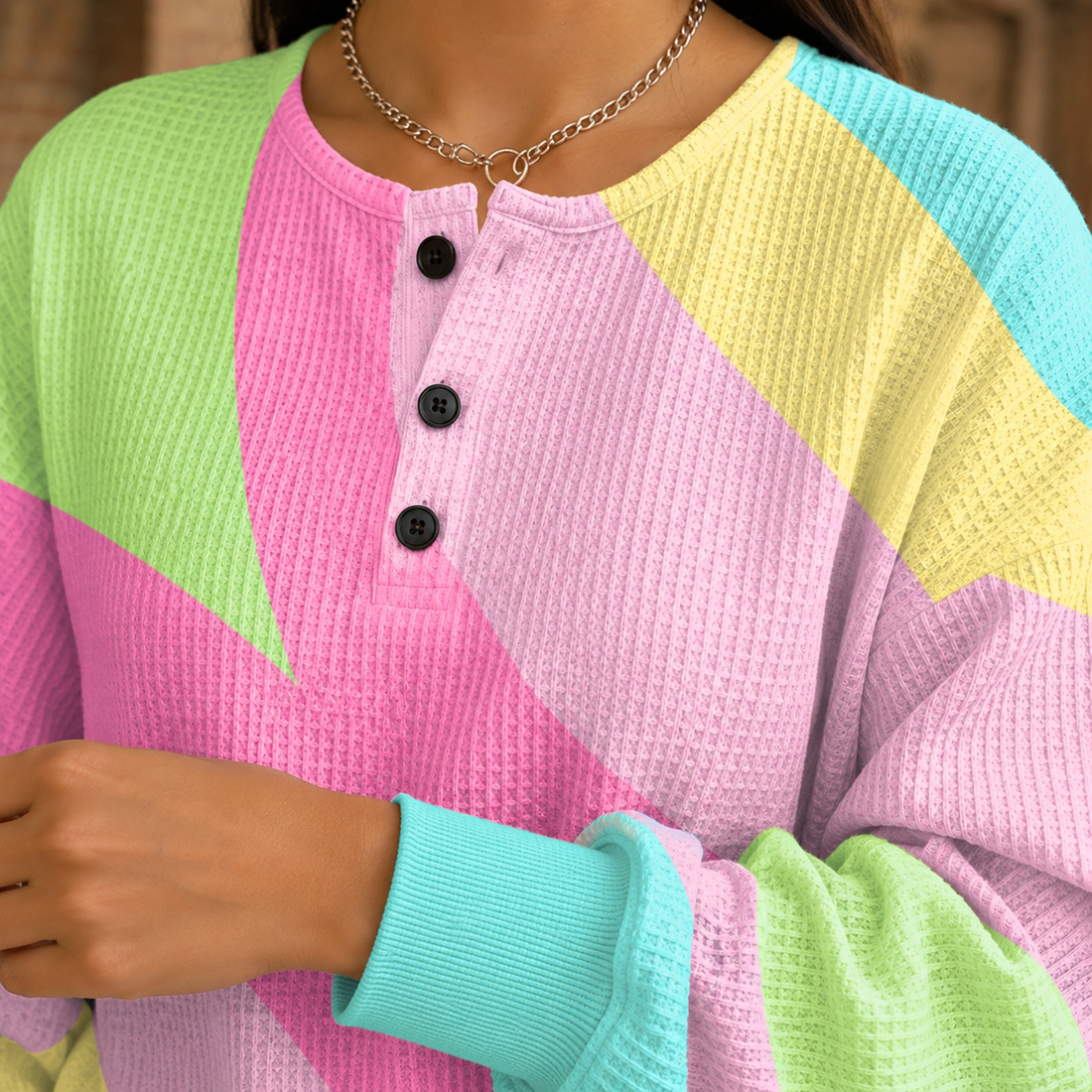Ottilie-Marie Geometric Sweater - Lead Product Detail
