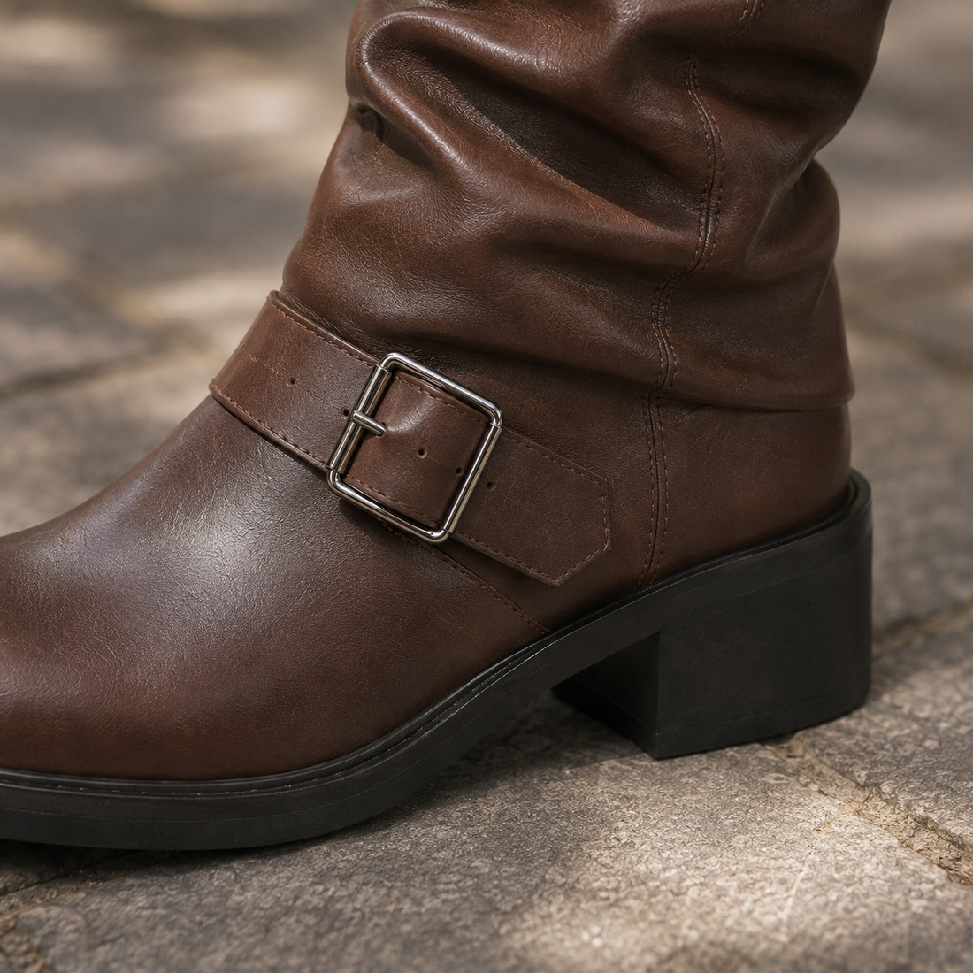 Landini Buckle Boots - Lead Product Detail