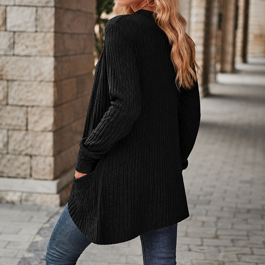 Grace-Kate Ribbed Sweater - Lead Alternate View