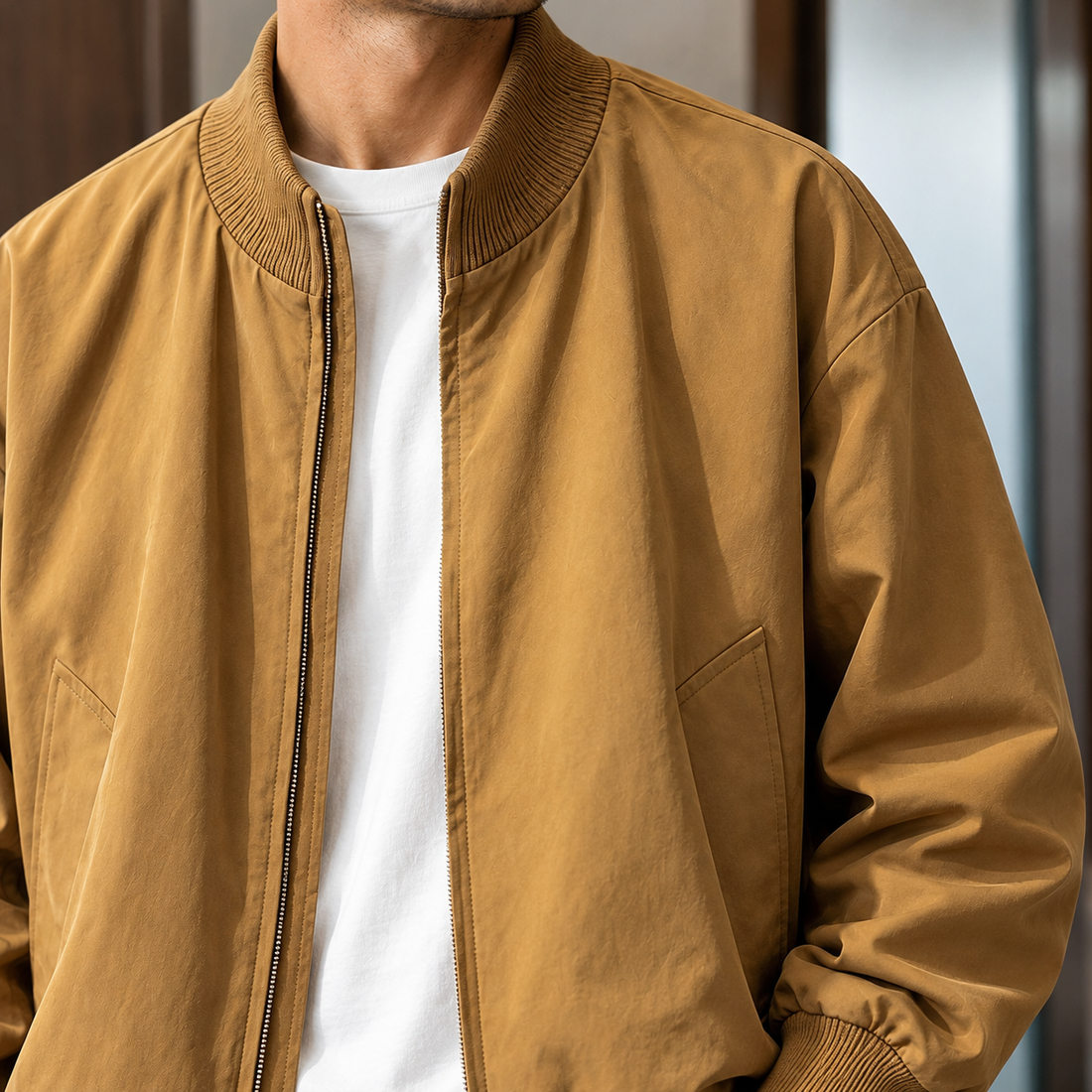 Fulbert-James Bomber Jacket - Lead Product Detail