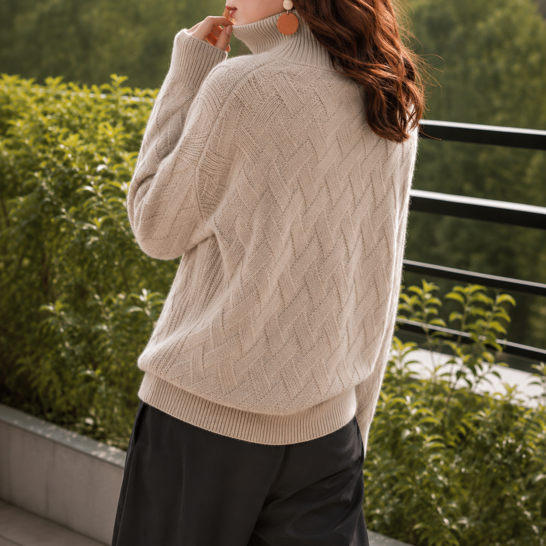 Meredith Cable Sweater - Lead Alternate View