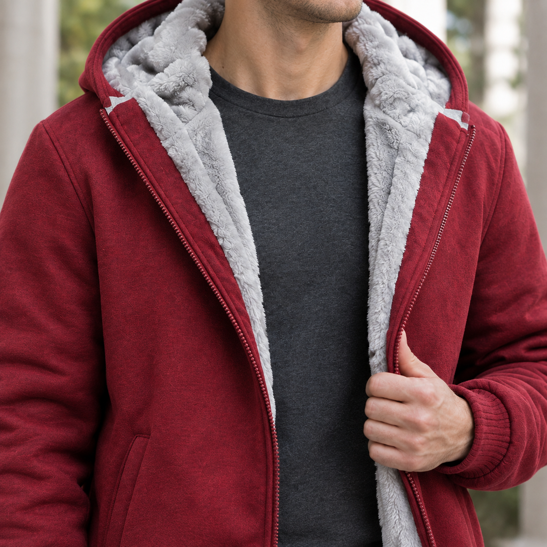 Cassian-Scott Hooded Hoodie - Lead Product Detail