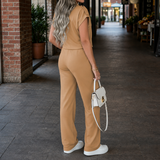 Beatrix Collared Pants Set - Lead Alternate View