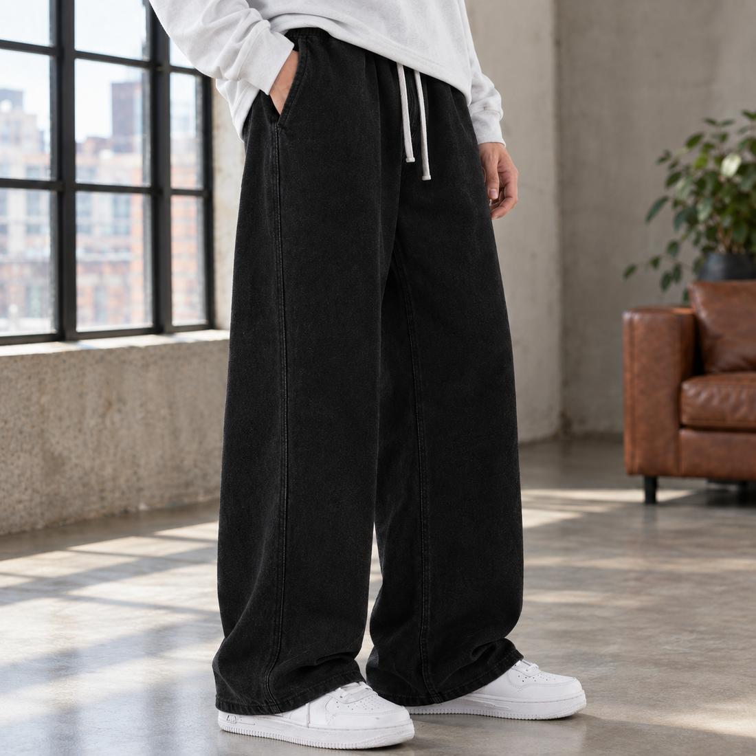 Orion-Dean Wide Leg Pants - Lead Product Detail