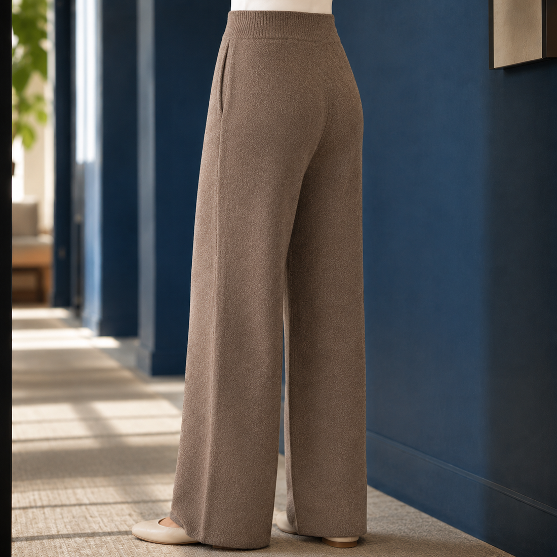 Meredith-Sage Cashmere Pants - Lead Alternate View