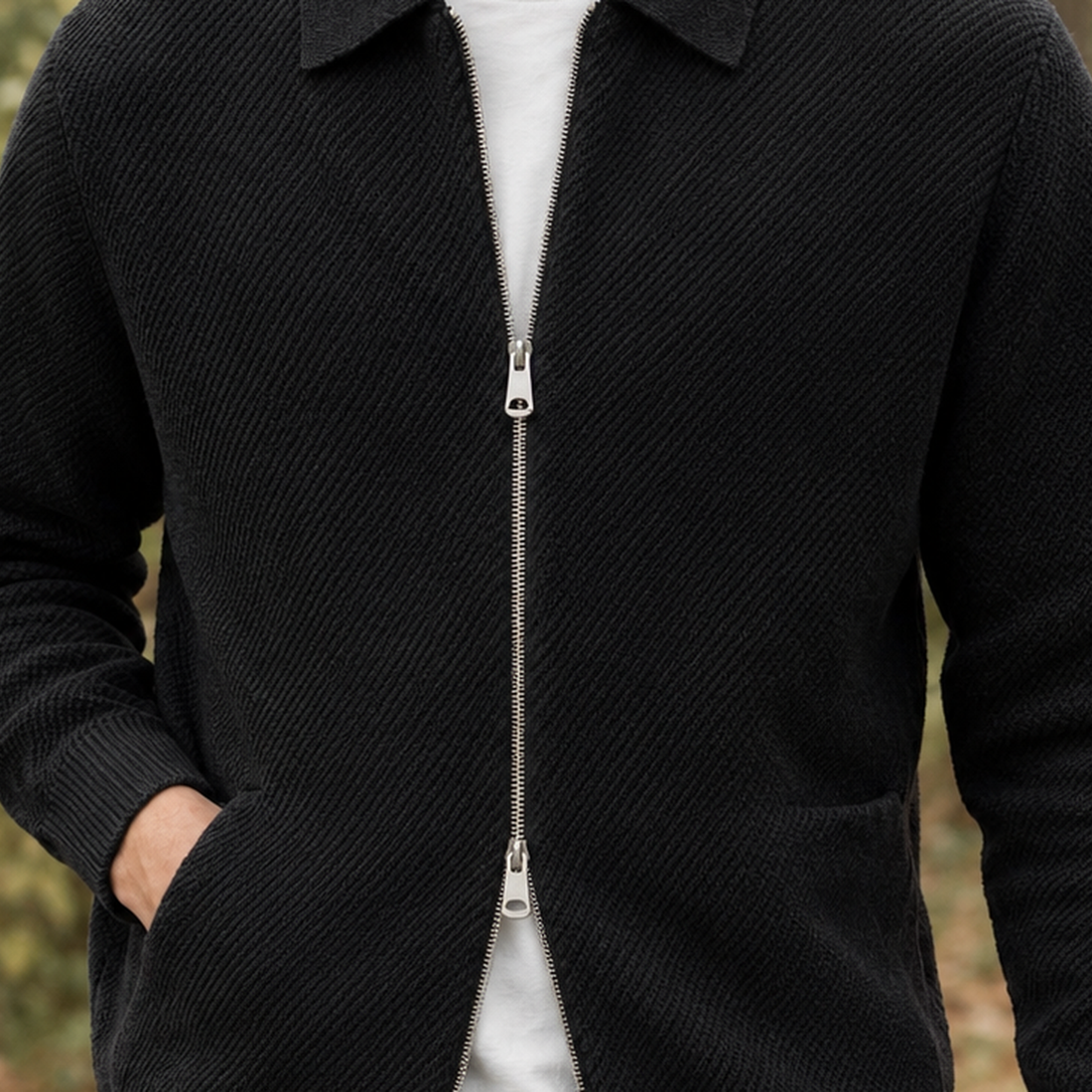 Liam-Tate Textured Cardigan - Lead Product Detail