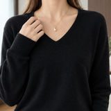 Lana-Sage V-Neck Sweater - Lead Product Detail