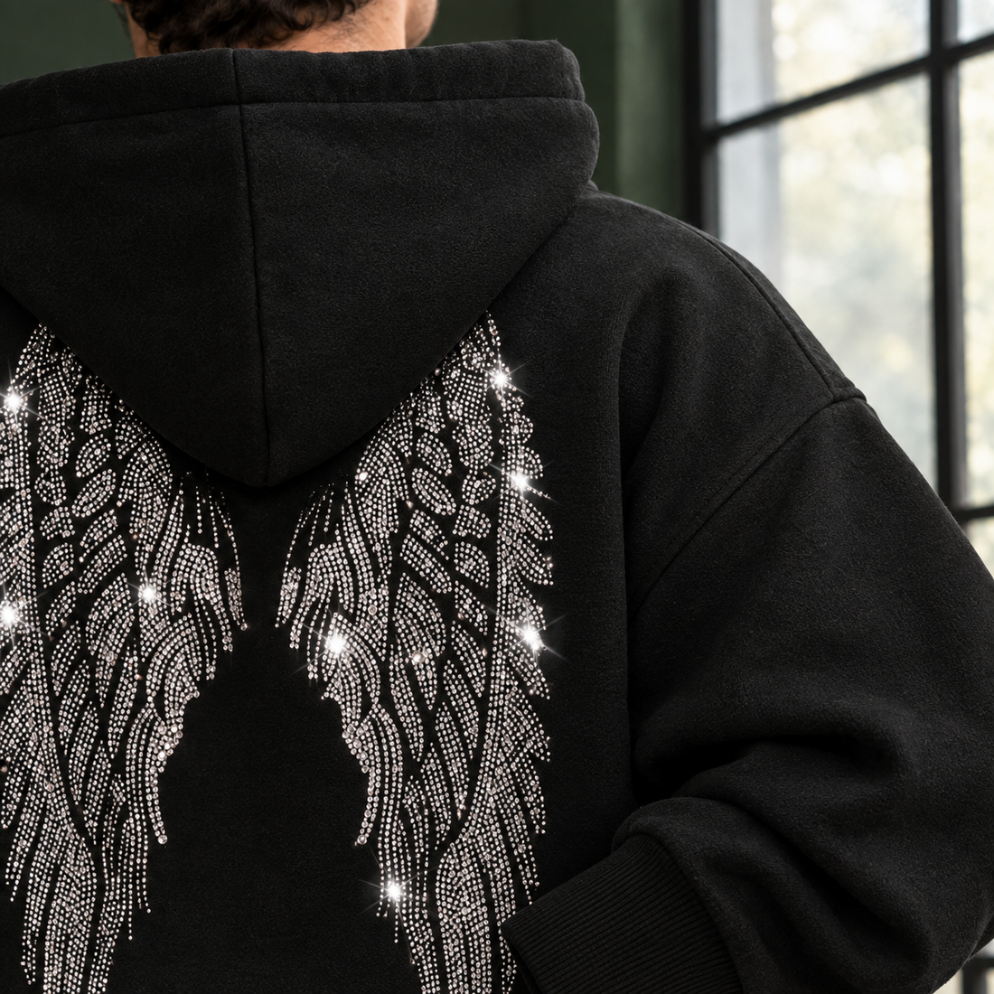 Mathias-Wade Rhinestone Hoodie - Lead Product Detail