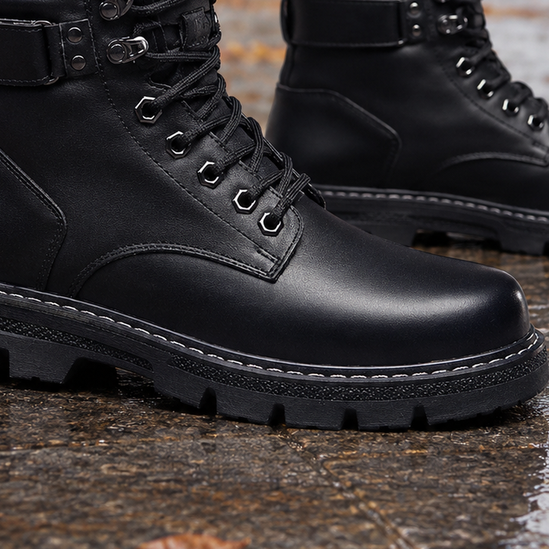 Fiorini-Vita Lace Up Ankle Boots - Lead Product Detail