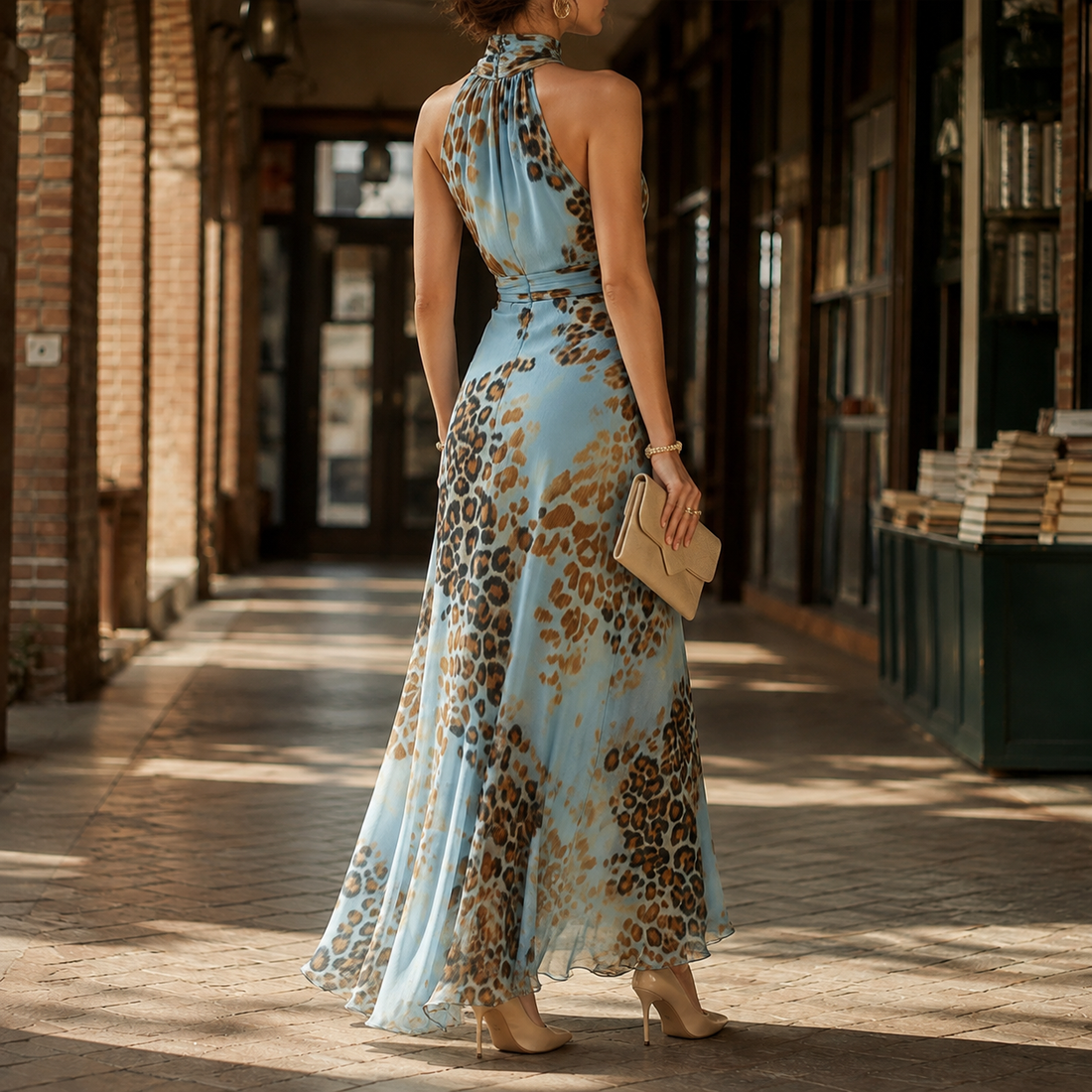 Lorelei Leopard Maxi Dress - Lead Alternate View