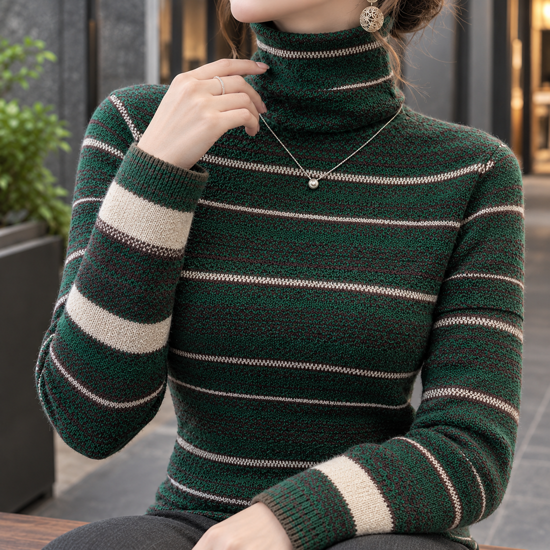 Elettra-Faye Cashmere Turtleneck - Lead Product Detail