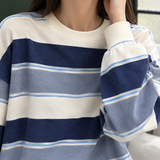 Giulia-Mae Relaxed Striped Top - Lead Product Detail