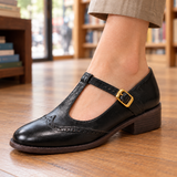 Mezzana Brogue Mary Janes - Lead Product Detail