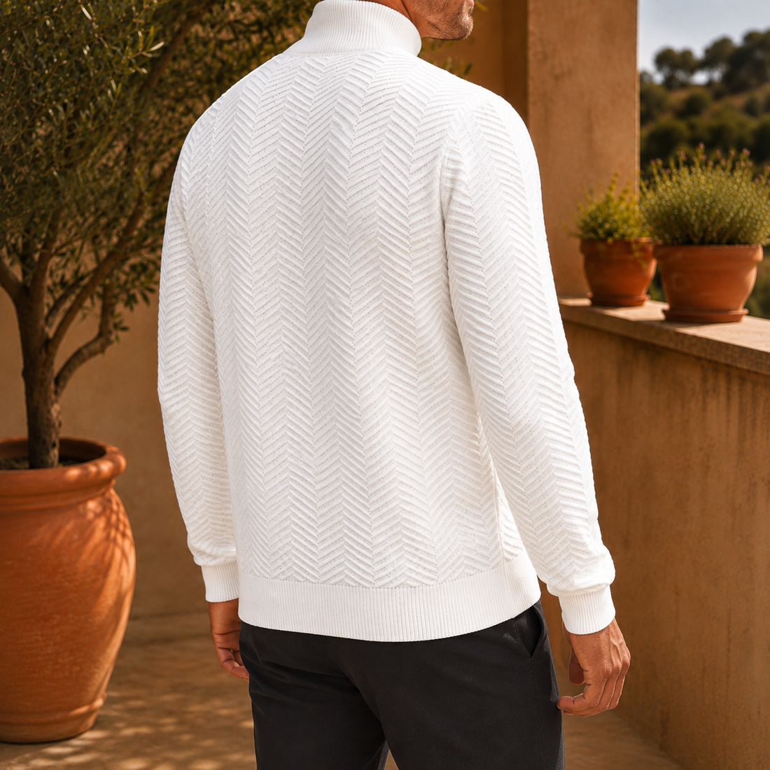 Maxim Half-Zip Sweater - Lead Alternate View