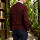 Pascal V Neck Sweater - Lead Alternate View
