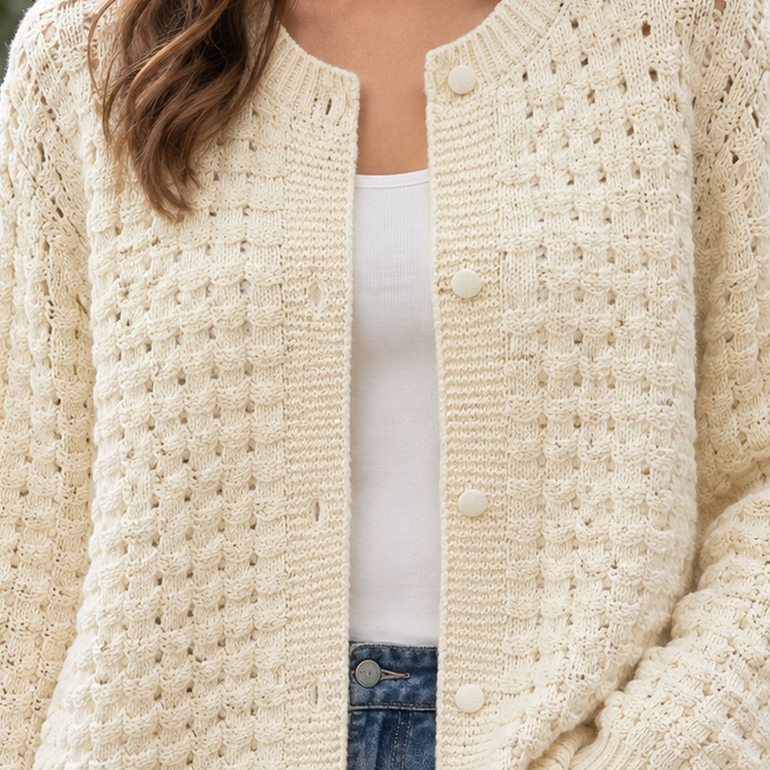 Aurore-Hope Textured Cardigan - Lead Product Detail