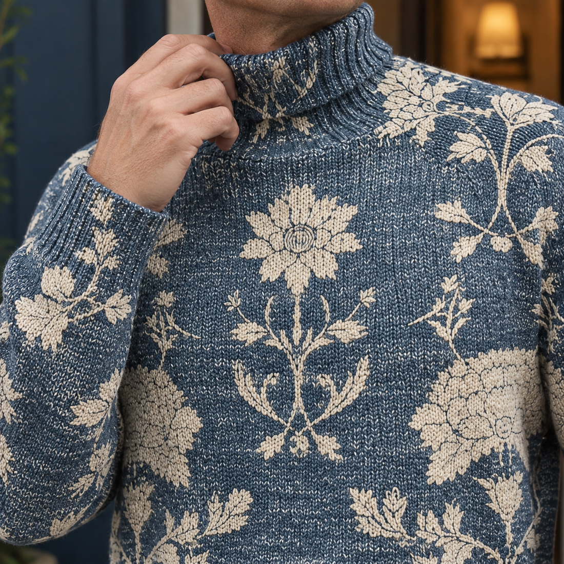 Ardan-Grey Printed Sweater - Lead Product Detail