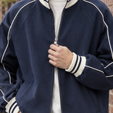 Gaspard-Lane Piped Zip Jacket - Lead Product Detail